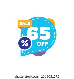 65% Discount Sale Vector Template Design Illustration Collection