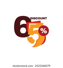 65% Discount Sale Vector Template Design Illustration Collection