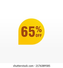 65 discount, Sales Vector badges for Labels, , Stickers, Banners, Tags, Web Stickers, New offer. Discount origami sign banner