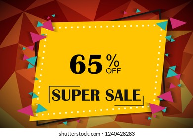 65% off discount promotion sale,  sale promo marketing.