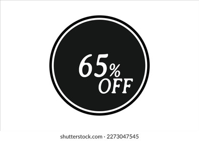 65% Off, Sale Discount Banner. Discount offer price, special offer sales promotions. vector template illustration