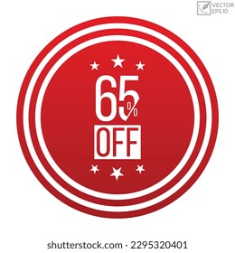 65% off Vector banner ribbon design.