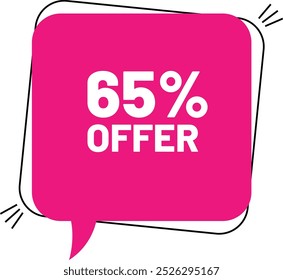 65 % Spical discount offer Banner vector illustration for online shop 