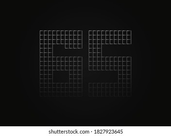 65 vector number made of metal chain link fence. For logo, brand label, design elements, application and more. 

