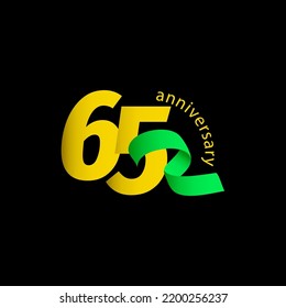 65 Year Anniversary Celebration Vector Template Design Illustration
