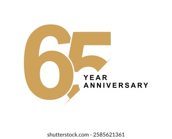 65 year anniversary symbol vector design illustration 