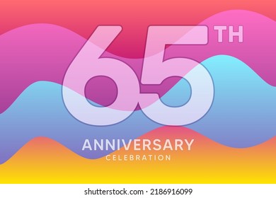 65 Year Anniversary Vector Template Design Stock Vector (Royalty Free ...