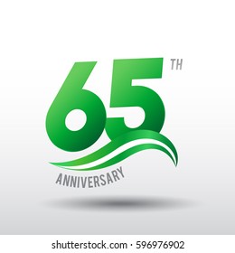 65 Years Anniversary Celebration Design logo