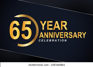 65 Years Anniversary Celebration Anniversary Logo Stock Vector (Royalty ...