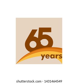 65 Years Anniversary Celebration Vector Template Design Illustration