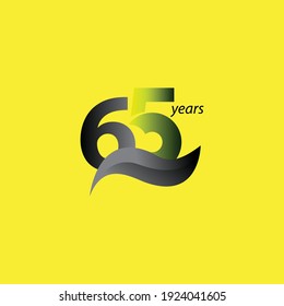 65 Years Anniversary Celebration Vector Template Design Illustration