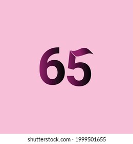 65-jährige Jubiläumsfeier Vektor Template Design Illustration