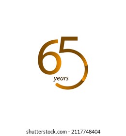 65 Years Anniversary Celebration Vector Template Design Illustration