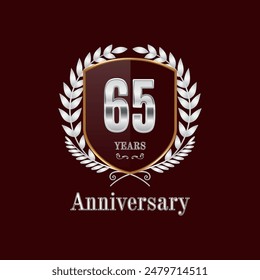 65 Jahre Jubiläumsfeier Vektorgrafik Vorlage Design Illustration