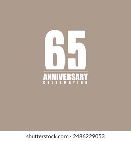 65 years anniversary celebration vector template design illustration 