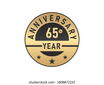 65 years anniversary image vector logotype 