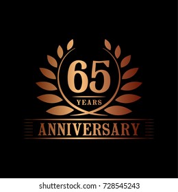 65 years anniversary logo template. 
