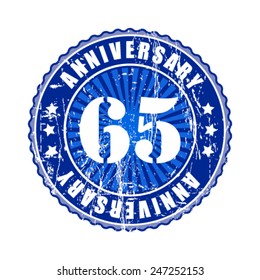 65   Years anniversary stamp. 