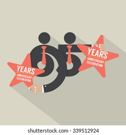 65 Years Anniversary Typography Design Vector Illustration