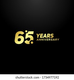 65 Years Anniversary Vector Design