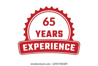 65 Years Experience Rubber Stamp
