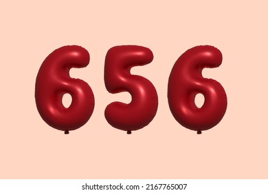 656 3D-Ballon aus realistischem metallischem Luftballon 3D Rendering. 3D Rote Helium Ballons zum Verkauf Dekoration Party Geburtstag, Feiertag Jubiläum, Hochzeitsfeiertag. Vektorgrafik