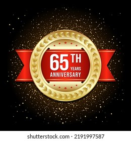 65th anniversary design template. vector template illustration