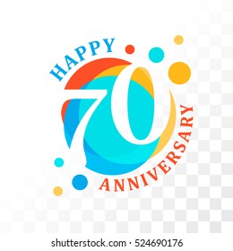 65th Anniversary emblem. Vector  template for birthday and jubilee