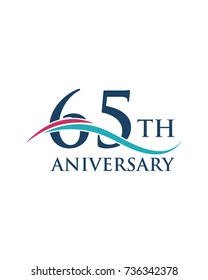 65Th anniversary, logo, icon, vector