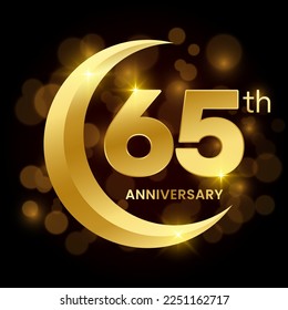 65th Anniversary Template Design Concept forAnniversary Celebration Event. Logo Vector Template Illustration