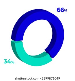 66 34 3d donut pie chart illustration eps vector