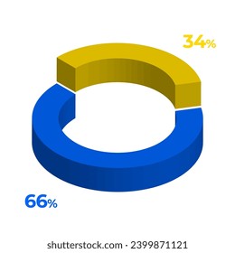 66 34 3d donut pie chart illustration eps vector