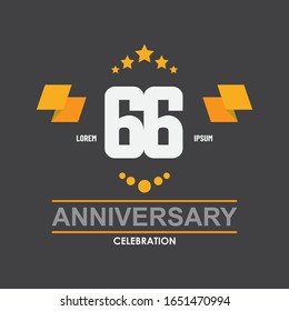 66 Jubiläumsfeier Vektorillustration Konzept-Template Design