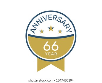 66 anniversary logo vector templates, 66 years anniversary design 