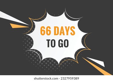 66 días para la plantilla de cuenta regresiva. 66 días Cuenta regresiva izquierda días diseño de banner
