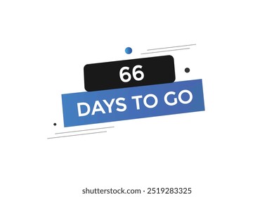 66 dias para ir, ícone, stile, temporizador, contagem regressiva, relógio, tempo, fundo, modelo, 66 dias para ir, contagem regressiva, adesivo, banner esquerdo, negócio, venda, botão de etiqueta
