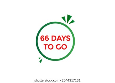 Noch 66 Tage, Symbol, Stil, Timer, Countdown, Uhr, Zeit, Hintergrund, Vorlage, 66 Tage vor dem Start, Countdown, Aufkleber, Linkes Banner, Geschäft, Verkauf, Label-Button
