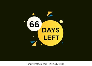 66 days left, icon, stile, timer, countdown, clock, time,  background, template, 66 days left countdown, sticker, left banner, business, sale, label button
