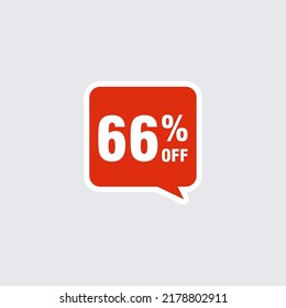 66 descuento, distintivos de vectores de venta para etiquetas, , pegatinas, banners, etiquetas, etiquetas, etiquetas web, nueva oferta. Banner de signo de origami de descuento