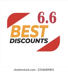 6.6 event best discount editable text style effect themed sales promotion