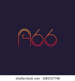 A 66 Letter and Number logo icon vector template. 

