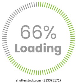 66% Loading. 66% circle diagrams Infographics vector, 66 Percentage ready to use for web design ux-ui