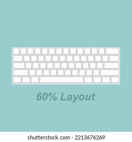 66%  Mechanical Keyboard layout vectors, Computer Keyboard, Icons, Illustration, desk setup, Ergonomic, Background, wallpaper, buttons, mechanical switches, gray, minimalist, typing