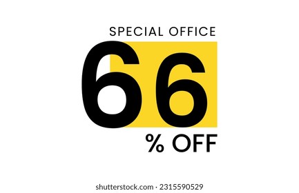 66% off discount creative vector banner illustration, sale special offer 66
% off, 60% off discount creative vector