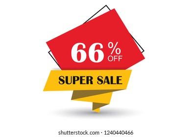 66% off discount promotion sale,  sale promo marketing.
