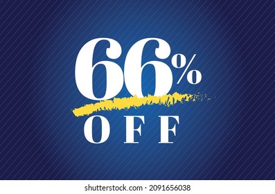 66% off tag sixty six percent discount black friday sale white letter blue gradient  background
