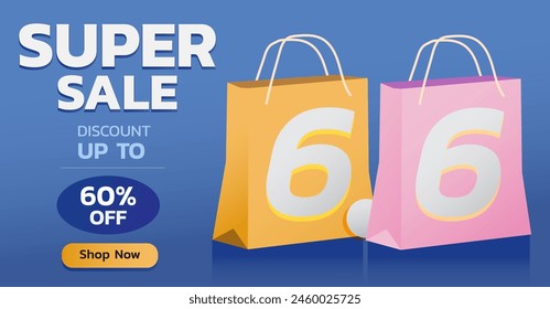 6.6 super sale shopping day, promotion discount