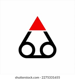 66 symbols. 66 logo design with a triangle on top.