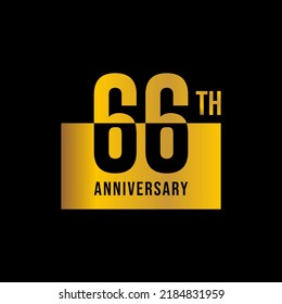 66 year anniversary design template. vector template illustration