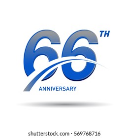 66 Years Anniversary Celebration Design.